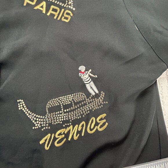 Philippe Marques Womens Button Down Long Sleeve Sweater Black Rhinestones London - Picture 7 of 11